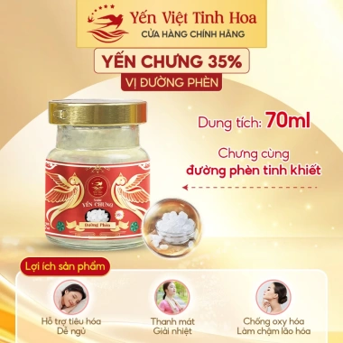 Combo 50 Hũ Yến Chưng Sẵn 35% Tổ Yến 70ml - Yến Việt Tinh Hoa Quà Sinh Nhật 499k 7 Combo 50 Hũ Yến Chưng Sẵn 35% Tổ Yến 70ml - Yến Việt Tinh Hoa Quà Sinh Nhật 499k 7
