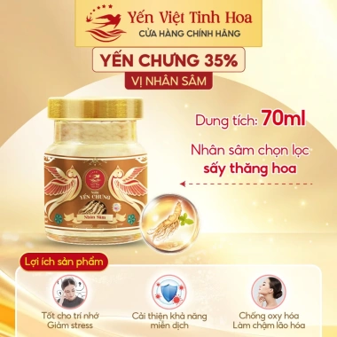 Combo 50 Hũ Yến Chưng Sẵn 35% Tổ Yến 70ml - Yến Việt Tinh Hoa Quà Sinh Nhật 499k