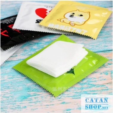 Combo 50 khăn ướt mini gói vuông BCS độc lạ - Siêu cute, đa mẫu, giá chỉ 44.255 VND 4