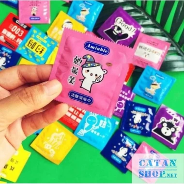 Combo 50 khăn ướt mini gói vuông BCS độc lạ - Siêu cute, đa mẫu, giá chỉ 44.255 VND 9