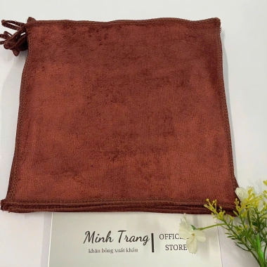 Combo 50 khăn vuông microfiber 25x25cm, móc treo, thấm hút tốt, lau ô tô, kính, giá 195k