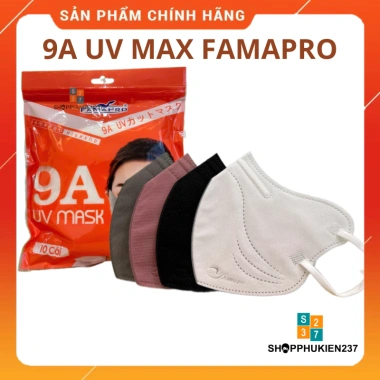 Combo 50 khẩu trang 9A UV Max 5 lớp dày mịn Famapro thoải mái giảm còn 69.000đ