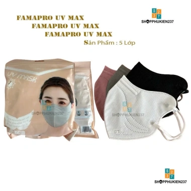 Combo 50 khẩu trang 9A UV Max 5 lớp dày mịn Famapro thoải mái giảm còn 69.000đ