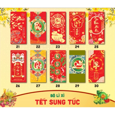 Combo 50 Lì Xì Random Truyền Thống Tết 2.026 - Lì Xì Ngựa Độc Đáo, Tặng Túi Bóng 100c, Giá 12.000₫ 2