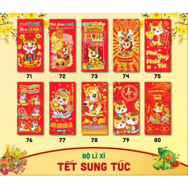 Combo 50 Lì Xì Random Truyền Thống Tết 2.026 - Lì Xì Ngựa Độc Đáo, Tặng Túi Bóng 100c, Giá 12.000₫ 5