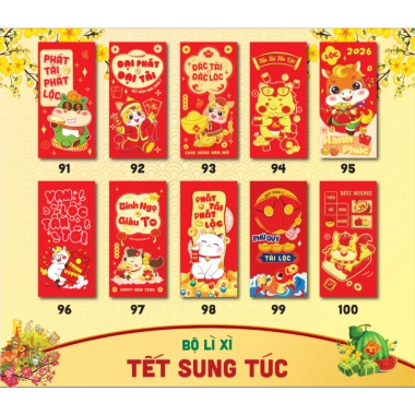 Combo 50 Lì Xì Random Truyền Thống Tết 2.026 - Lì Xì Ngựa Độc Đáo, Tặng Túi Bóng 100c, Giá 12.000₫ 7