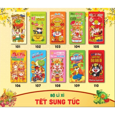 Combo 50 Lì Xì Random Truyền Thống Tết 2.026 - Lì Xì Ngựa Độc Đáo, Tặng Túi Bóng 100c, Giá 12.000₫ 8