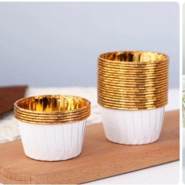 Combo 50 ly cupcake lớn màu vàng bạc - Giá ưu đãi 50.000đ, chất lượng cao 7