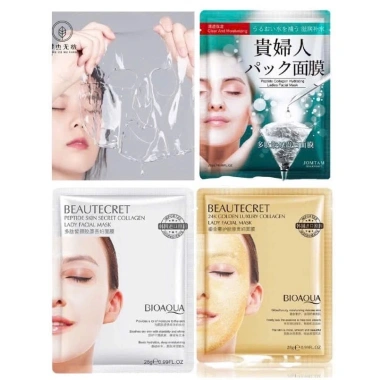 Combo 50 Miếng Mặt Nạ Thủy Tinh Collagen Bioaqua Mix Đủ Màu Dưỡng ẩm Sáng da 300k