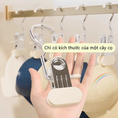 Combo 50 Móc Kẹp Inox Treo Quần Áo Đa Năng - Đầu Silicon Chống Trượt, Giá ưu đãi 38.515 VND 7