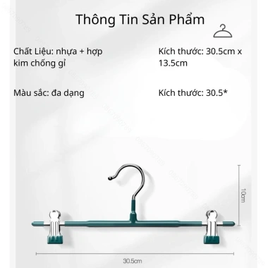Combo 50 móc treo quần áo kẹp đơn đa năng thép không gỉ bọc Silicon - chống tuột 7.349₫ 2