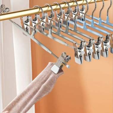 Combo 50 móc treo quần áo kẹp đơn đa năng thép không gỉ bọc Silicon - chống tuột 7.349₫ 8