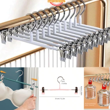 Combo 50 móc treo quần áo kẹp đơn đa năng thép không gỉ bọc Silicon - chống tuột 7.349₫ 9