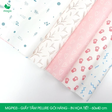 Combo 50 tấm giấy Pelure in họa tiết 60x40 cm - Giấy gói quần áo, giấy nến, giá chỉ 73.250₫