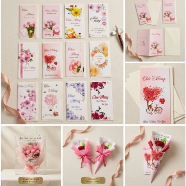Combo 50 Thiệp Chúc Mừng, Phong Bì, Hoa Quà 8/3 20/10 20/11 Giá chỉ 34.000đ 4 Combo 50 Thiệp Chúc Mừng, Phong Bì, Hoa Quà 8/3 20/10 20/11 Giá chỉ 34.000đ 4