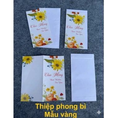 Combo 50 Thiệp Chúc Mừng, Phong Bì, Hoa Quà 8/3 20/10 20/11 Giá chỉ 34.000đ