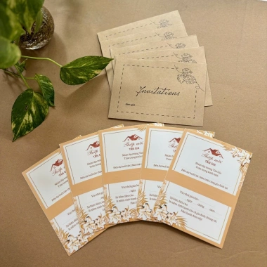 Combo 50 Thiệp Mời Tân Gia Vintage 11x15cm - Thiệp ghi tay, giá 160.000₫
