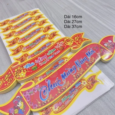 Combo 50 tờ Decal keo dán dưa bưởi bánh mứt - Trang trí Tết giảm giá 29.300đ