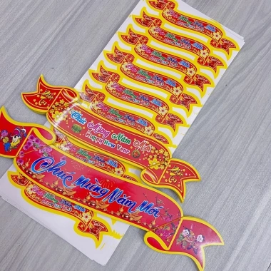 Combo 50 tờ Decal keo dán dưa bưởi bánh mứt - Trang trí Tết giảm giá 29.300đ 3 Combo 50 tờ Decal keo dán dưa bưởi bánh mứt - Trang trí Tết giảm giá 29.300đ 3