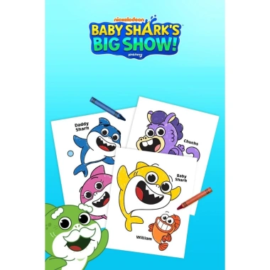 Combo 50 Tờ Tranh Tô Màu Baby Shark 2 Cho Bé - Giấy Dày Đẹp M165 Giá 25.000