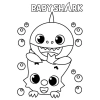 Combo 50 Tờ Tranh Tô Màu Baby Shark 2 Cho Bé - Giấy Dày Đẹp M165 Giá 25.000 5