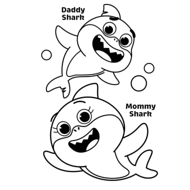 Combo 50 Tờ Tranh Tô Màu Baby Shark 2 Cho Bé - Giấy Dày Đẹp M165 Giá 25.000