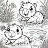 Combo 50 Tờ Tranh Tô Màu Capybara - Đồ Chơi Giấy Cho Bé M95, Giá 13.000 VND 4