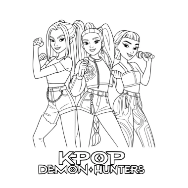 Combo 50 Tranh Tô Màu KPop Demon Hunters - Đồ Chơi Giấy Giáo Dục Bé, 23.900₫