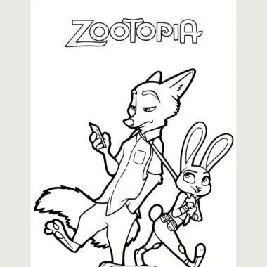 Combo 50 Tranh Tô Màu Zootopia A4 - Giá ưu đãi 13.750 VND, phát triển sáng tạo