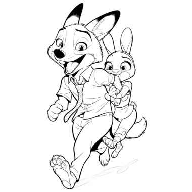 Combo 50 Tranh Tô Màu Zootopia A4 - Giá ưu đãi 13.750 VND, phát triển sáng tạo