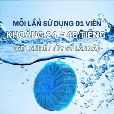 Combo 50 Viên Thả Bồn Cầu - Viên Khử Mùi Hôi, Tẩy Rửa Sạch, Diệt Khuẩn Xả Toilet, Giá 32.222 VND 4
