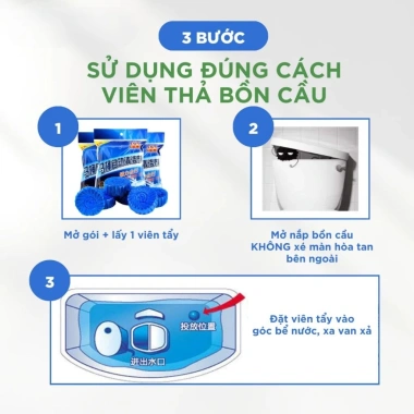 Combo 50 Viên Thả Bồn Cầu - Viên Khử Mùi Hôi, Tẩy Rửa Sạch, Diệt Khuẩn Xả Toilet, Giá 32.222 VND 7