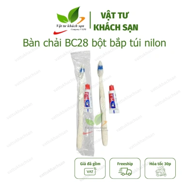 Combo 500 Bàn chải đánh răng BC28 đóng túi nilon - Giá rẻ 415.000₫ cho nhà nghỉ & homestay