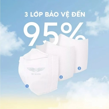 Combo 500 chiếc khẩu trang 5D Bảo Minh kháng khuẩn, bụi, UV - Giá chỉ 85.000 VND 5