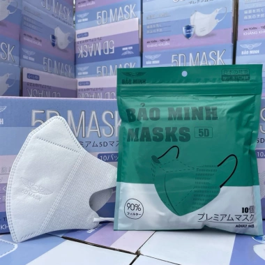 Combo 500 chiếc khẩu trang 5D Bảo Minh kháng khuẩn, bụi, UV - Giá chỉ 85.000 VND 8