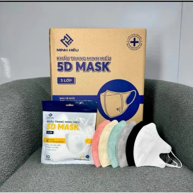 Combo 500 khẩu trang 5D kháng khuẩn, chống UV + tặng 20 khẩu trang 6A, giảm giá tới 20% chỉ 155.000₫