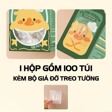 Combo 500 Túi Lưới Lọc Rác LOMO Bồn Rửa Chén – Chống Tắc, Có Chun, Giá Treo Tường 79.000đ 7