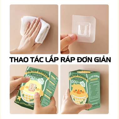 Combo 500 Túi Lưới Lọc Rác LOMO Bồn Rửa Chén – Chống Tắc, Có Chun, Giá Treo Tường 79.000đ 8