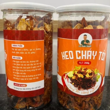 Combo 500g Heo cháy tỏi 250g và Khô gà 250g - Giảm giá, chỉ 220.000₫, thơm ngon