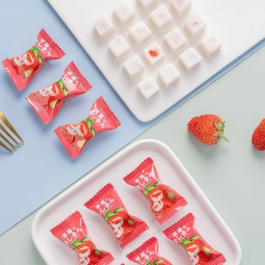 Combo 500g Kẹo Dẻo Sữa Chua Nhân Siro Hoa Quả Vị Dâu Tây Nho Đào Trắng - Ít Ngọt Giá Ưu Đãi 27.500₫