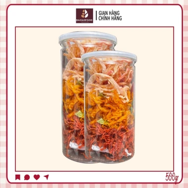 Combo 500g Khô Mix 3 Loại Gà Bò Mực - LoCaFood Siêu Ngon, Giá Ưu Đãi 60.000₫
