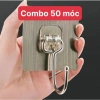 Combo 50+20 móc bạc dán tường chịu lực 20kg inox 304 siêu dính - Tiện lợi, chắc chắn, giá chỉ 13.5k 5