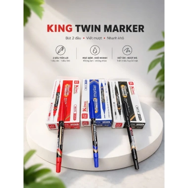 Combo 5/10 Bút Lông Dầu 2 Đầu Thieen Log PM-09 Tiêu Chuẩn Châu Âu - Bám Dính Tốt, Giá Chỉ 25.000 VND 2