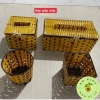 Combo 5/10 Hộp Giấy Ăn Chữ Nhật, Hộp Vuông, Hộp Tròn Đan Mây + Giỏ Nhựa Đồ Dùng - Giá 42.000đ