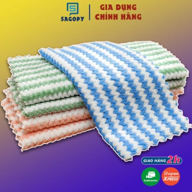 Combo 5/10 khăn lau bếp 15x20cm – thấm nước, kháng khuẩn, lau đa năng – 11.999đ
