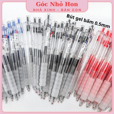 Combo 5/10/20 Bút Gel 0.5mm Mực Ra Đều Êm Tay Không Lem Dành Cho Học Sinh, Sinh Viên, Văn Phòng - Giá 49.000₫