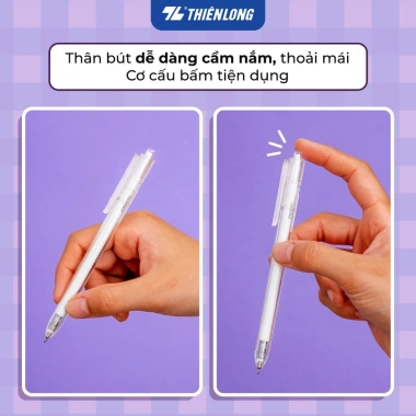 Combo 5/10/20 Bút gel Minimalist Thiên Long 0.5mm ngòi cao cấp mực xanh đen tím nét viết êm mượt