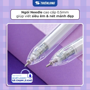 Combo 5/10/20 Bút gel Minimalist Thiên Long 0.5mm ngòi cao cấp mực xanh đen tím nét viết êm mượt