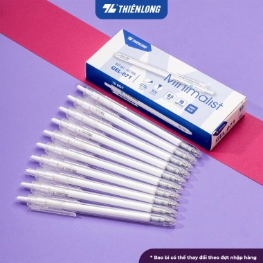 Combo 5/10/20 Bút gel Minimalist Thiên Long 0.5mm ngòi cao cấp mực xanh đen tím nét viết êm mượt