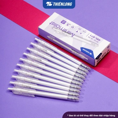 Combo 5/10/20 Bút gel Minimalist Thiên Long 0.5mm ngòi cao cấp mực xanh đen tím nét viết êm mượt 10 Combo 5/10/20 Bút gel Minimalist Thiên Long 0.5mm ngòi cao cấp mực xanh đen tím nét viết êm mượt 10